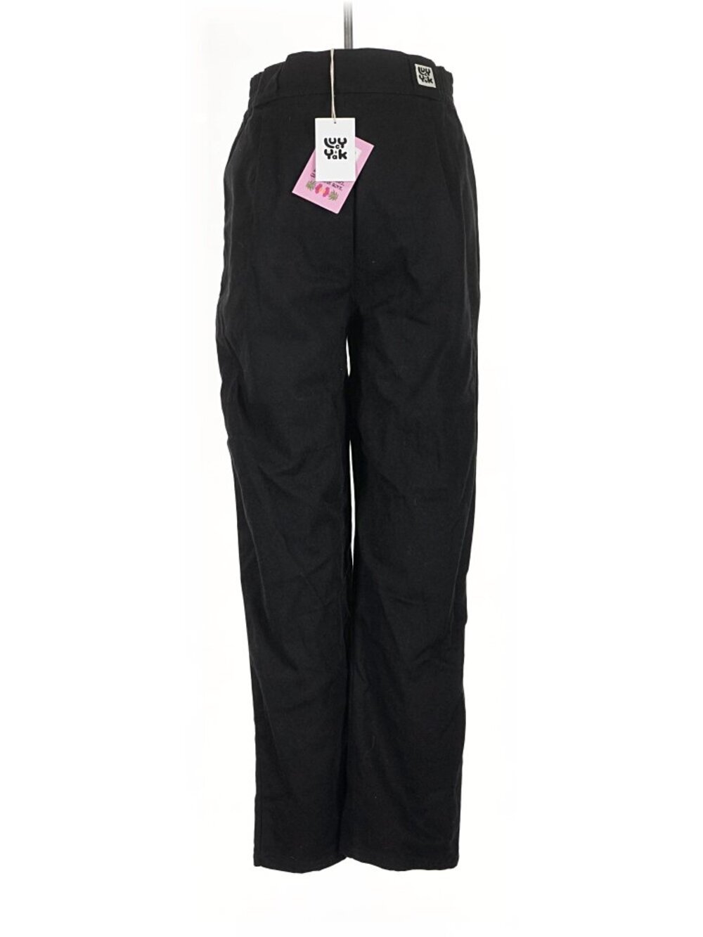 Lucy & Yak Addison Trousers Black W32 / UK 14 NWT Organic Cotton High Waist - Picture 3 of 3